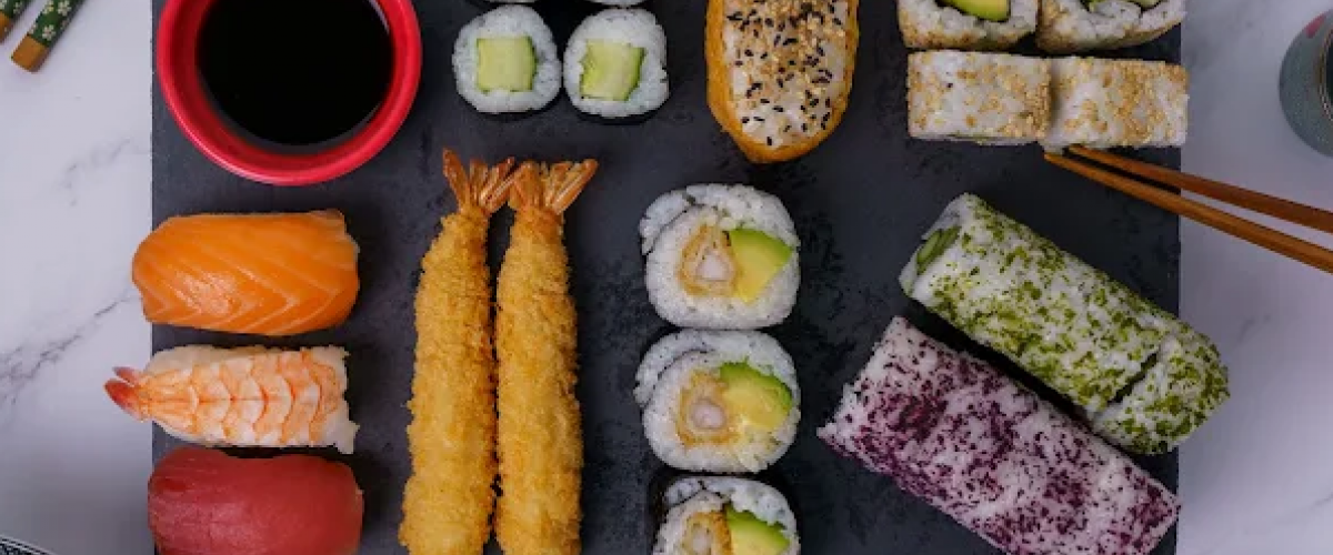 A selection of sushi
